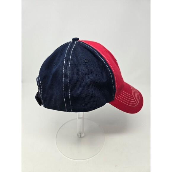 CLEVELAND INDIANS CHEIF WAHOO RED & NAVY BLUE 100% COTTON BASEBALL HAT UNISEX OS - Picture 7 of 12